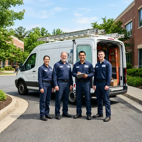 Jay Moody HVAC team at work - Who We Are